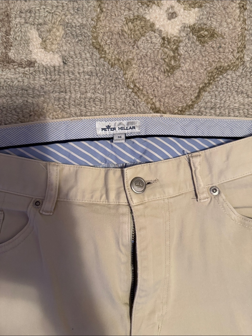 Peter Millar Cream/Tan Chino Pants